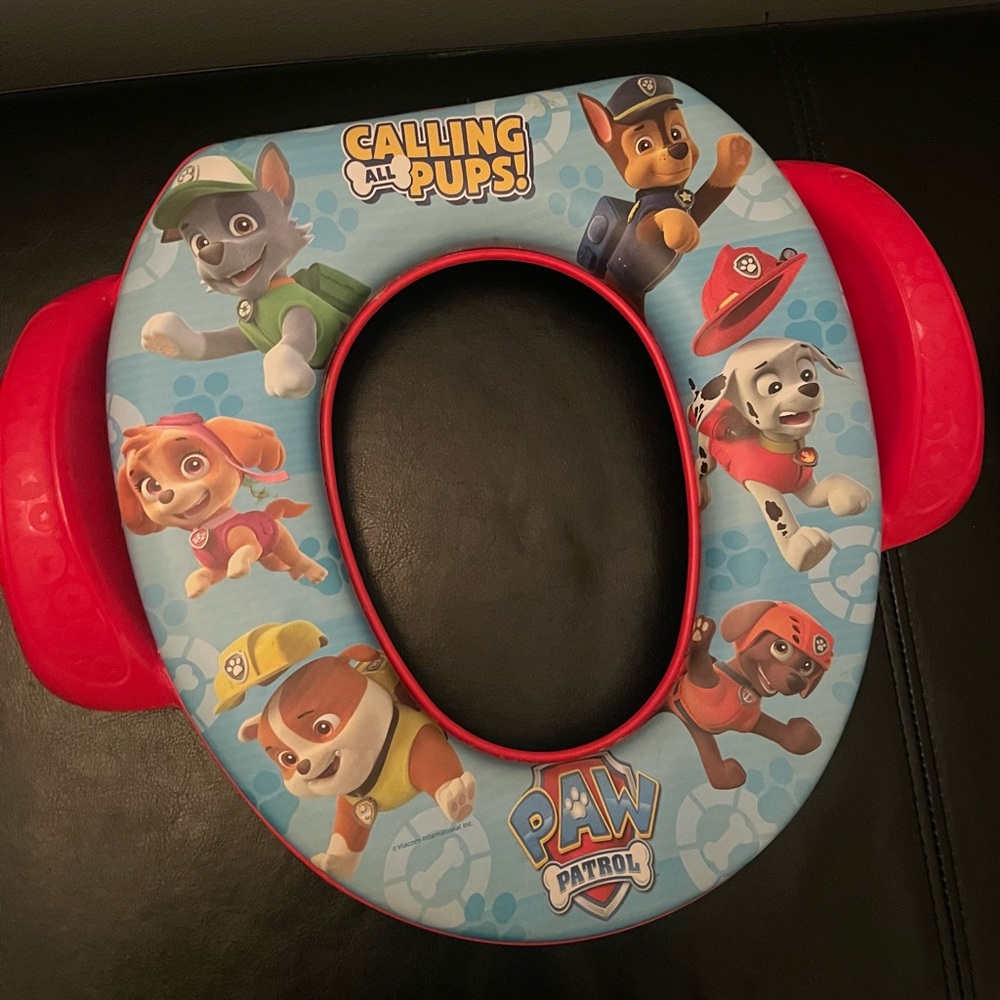 Paw Patrol Kids Toilet Seat with Red Handles potty training